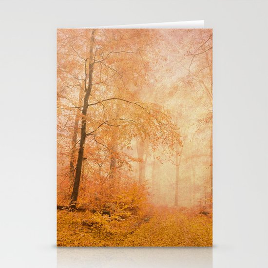 misty pathway Stationery Cards