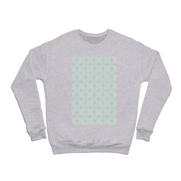 Nappy Faux Velvet Diamond Mesh in Pale Green Crewneck Sweatshirt