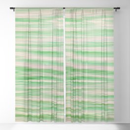 MINTY LINES Sheer Curtain