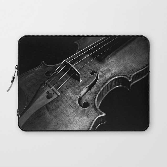 Black and White Violin Laptop Sleeve