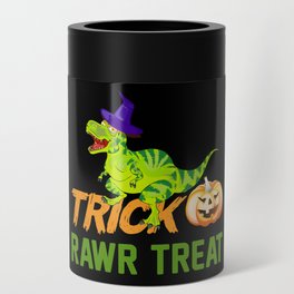 Trick Rawr Treat Halloween T-Rex Funny Dinosaur Can Cooler