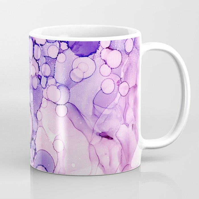 Red/Purple/White Acrylic Pour Painting Coffee Mug for Sale by