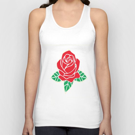 Red Rose Unisex Tank Top