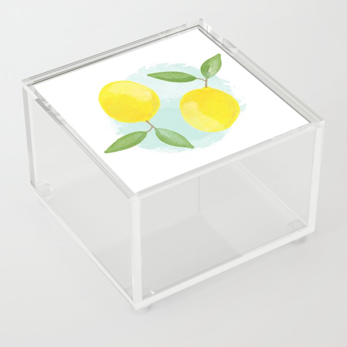 Lemon Squeeze | Colorful Abstract Art Acrylic Box
