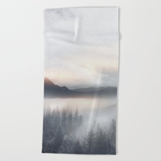 Sunrise in the Mountains Beach Towel