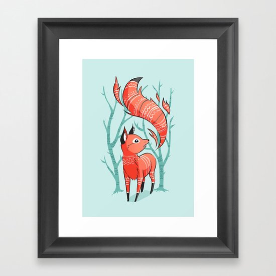 Winter Fox Framed Art Print