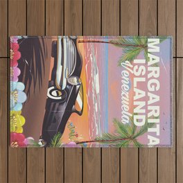 Margarita Island Venezuela travel poster Outdoor Rug