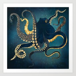 Metallic Octopus IV Art Print