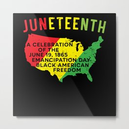 Black Pride Freedom African American Juneteenth Metal Print | Jamaican, African, Endofslavery, Juneteenth, Emancipation, Graphicdesign, Blackhistory, Afro, Afrocentric, Blackpower 