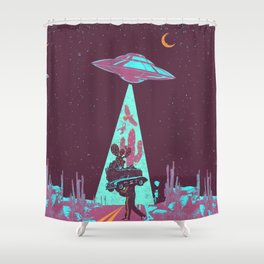 DESERT UFO Shower Curtain