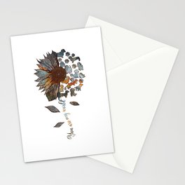 Dachshund Sunflower You Are My World Dog Lovers Stationery Card