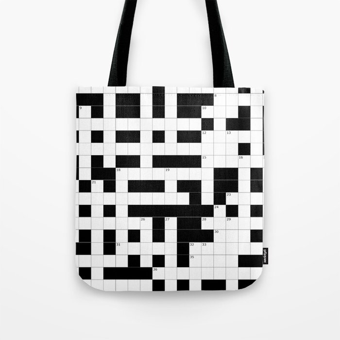 Crossword Puzzle Tote Bag by 