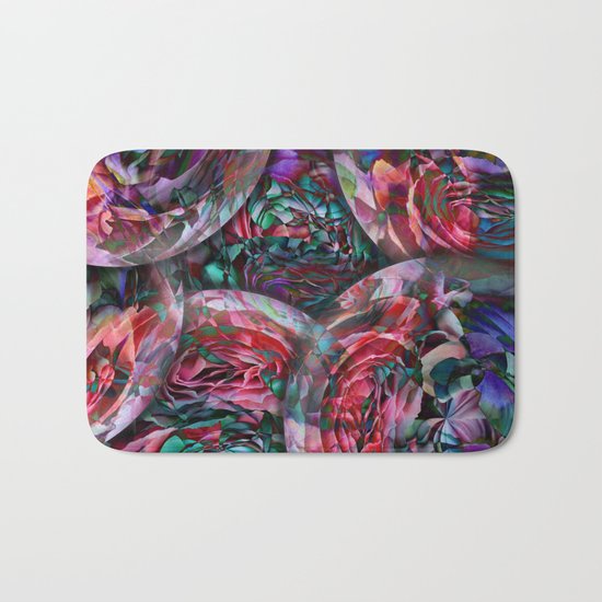 ABSTRACT FLOWERS Bath Mat