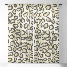 Real Leopard Background Pattern Sheer Curtain