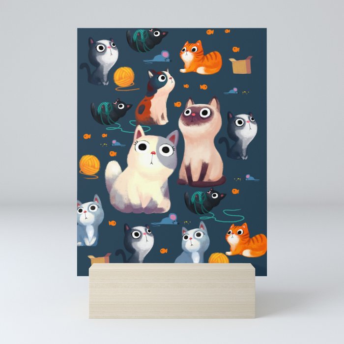 Cat Print Mini Art Print