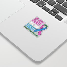 Thyroid Cancer Ribbon Awareness Survivor Sticker