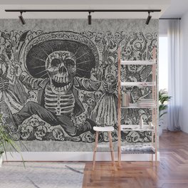 Calavera Oaxaqueña - Día de los Muertos - Mexican Day of the Dead by Jose Guadalupe Posada Wall Mural