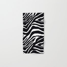 Animal Print Zebra Black and White Hand & Bath Towel