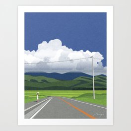Clouds Over the Mountains (2021) Art Print