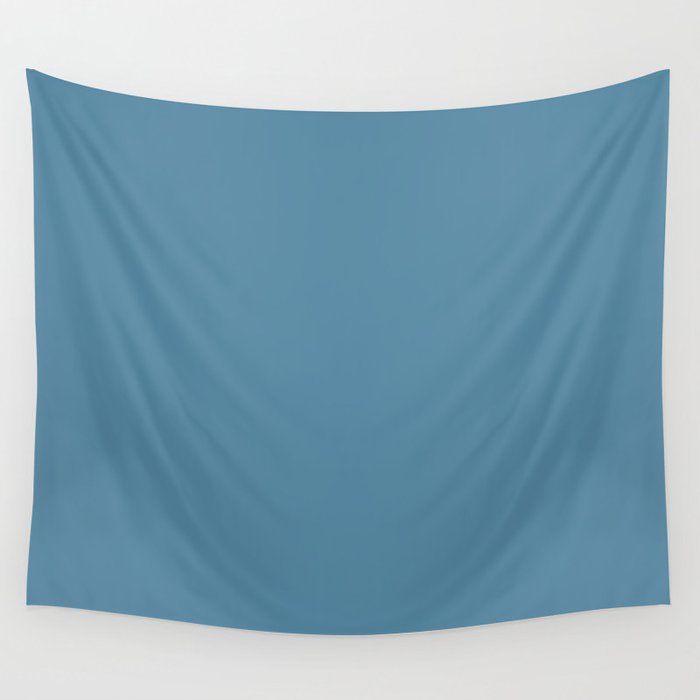 Denim Blue - Solid Color Collection Wall Tapestry