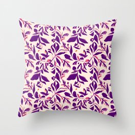Beautiful Floral Ornaments Throw Pillow