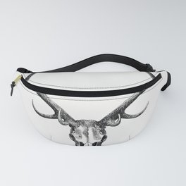 Stag skull drawing, The Great and Small Game of India Fanny Pack