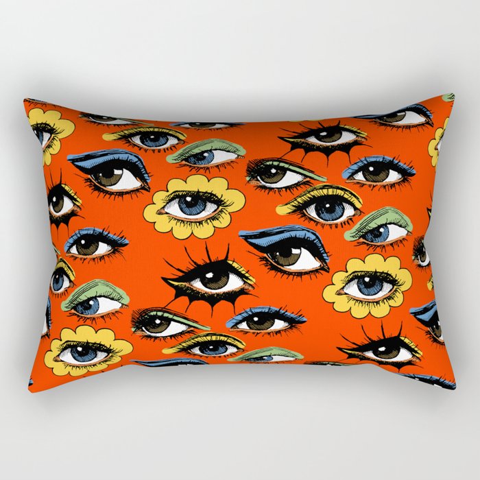 60s Eye Pattern Rechteckiges Kissen 60s Eye Pattern Rechteckiges Kissen