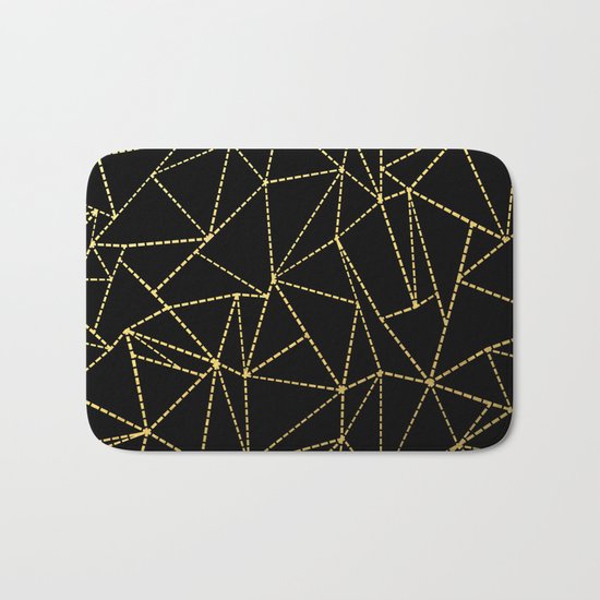 Ab Dotted Gold Bath Mat