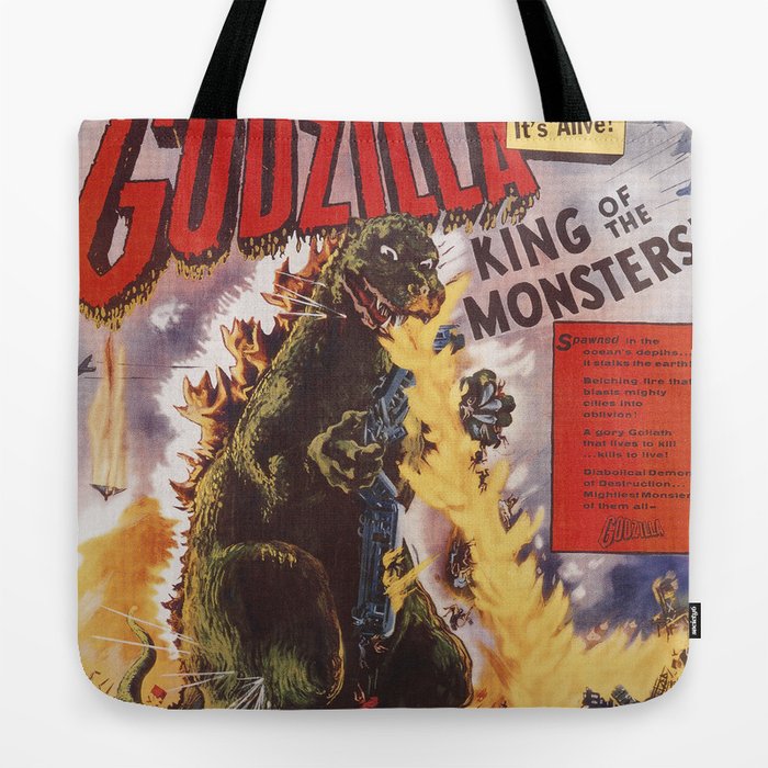 Cute Godzilla' Tote Bag