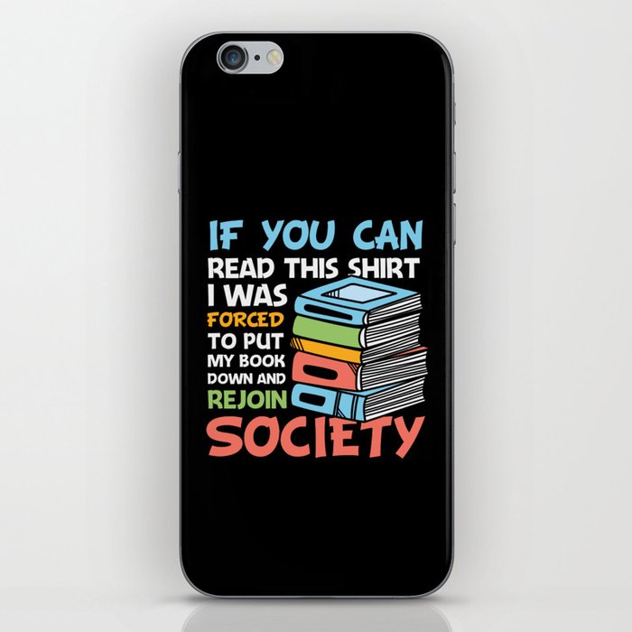 Funny Antisocial Book Lover Saying iPhone Skin