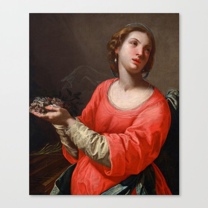 Saint Cecilia by Artemisia Gentileschi Canvas Print