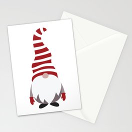 Christmas Gnome Striped Hat Stationery Card