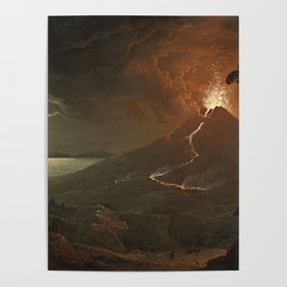 The Eruption of Vesuvius, by Sebastian Pether Poster