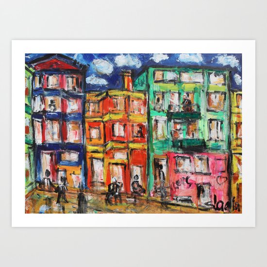 Happy Street Art Print