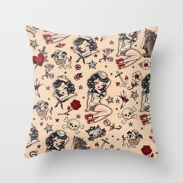 Suzy Sailor Pattern Throw Pillow