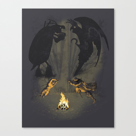 Let's settle it - in the shadows. Canvas Print