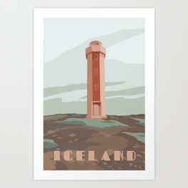 Icelandic Lighthouse Art Print