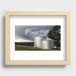 Double Silo Storm Recessed Framed Print
