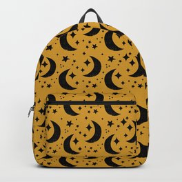 Moon and Stars Yellow Backpack