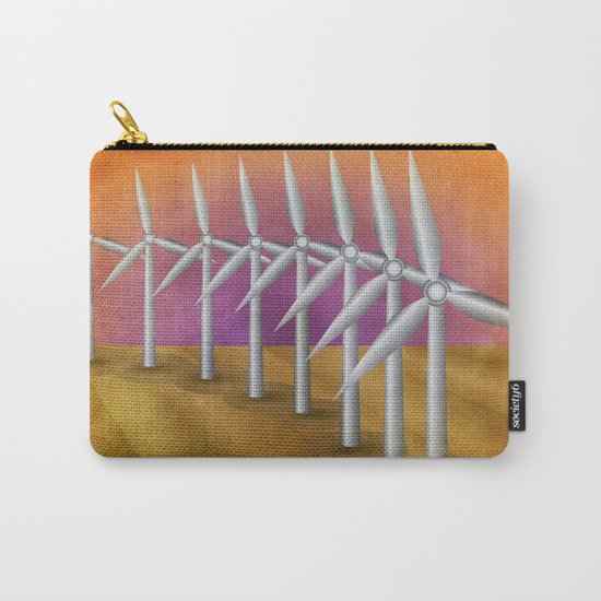 Windfarm at sunset Carry-All Pouch