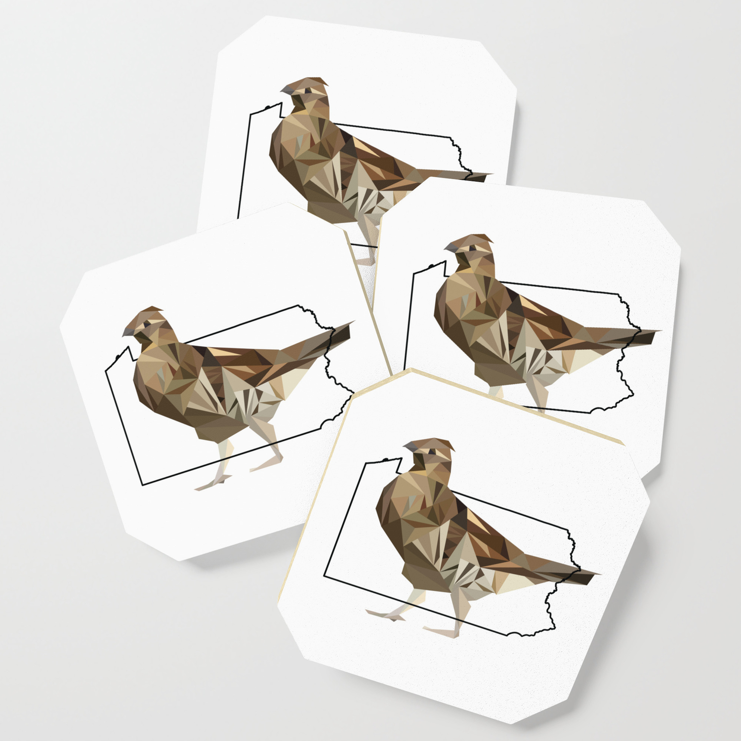 Pennsylvania Ruffed Grouse Coaster By Candice Myrtle Society6