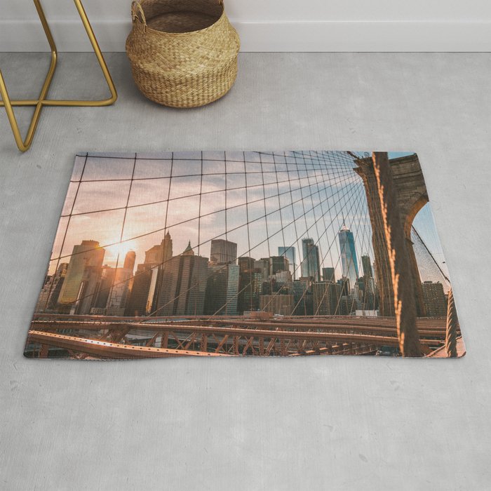 Sunset Brooklyn Bridge Rug