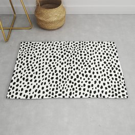 Dalmatian Spots (black/white) Area & Throw Rug