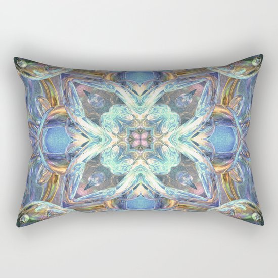 Colorful Kaleidoscope Reflections Rectangular Pillow