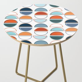 Colorful semicircles in Mid Century style Side Table