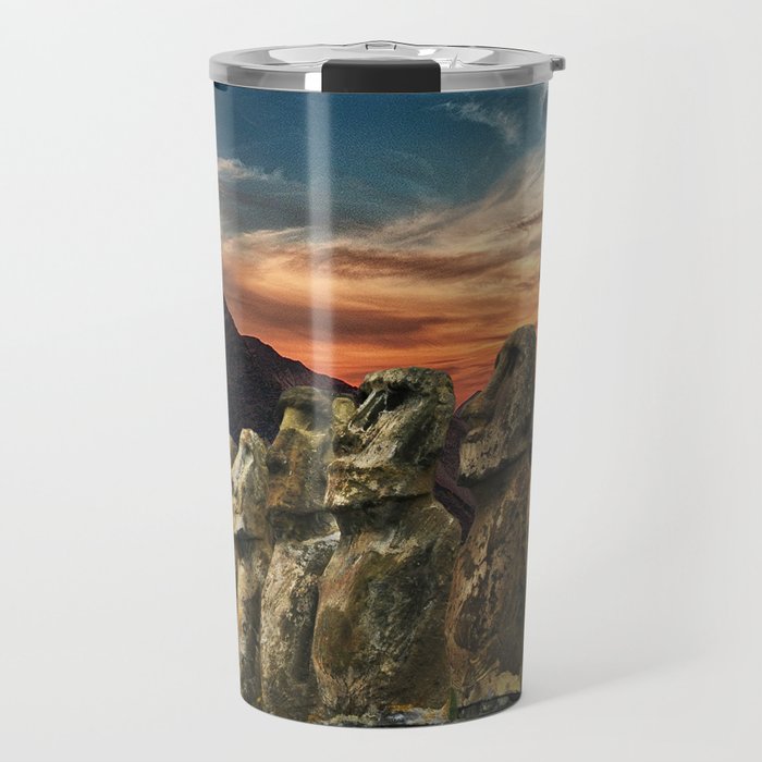 Easter Island Moai  Travel Mug