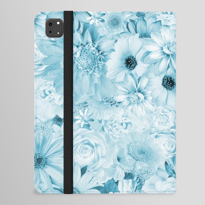 sky blue floral bouquet aesthetic array iPad Folio Case