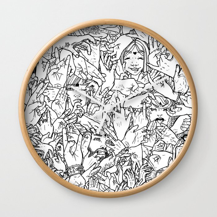 Face'in the hands Wall Clock
