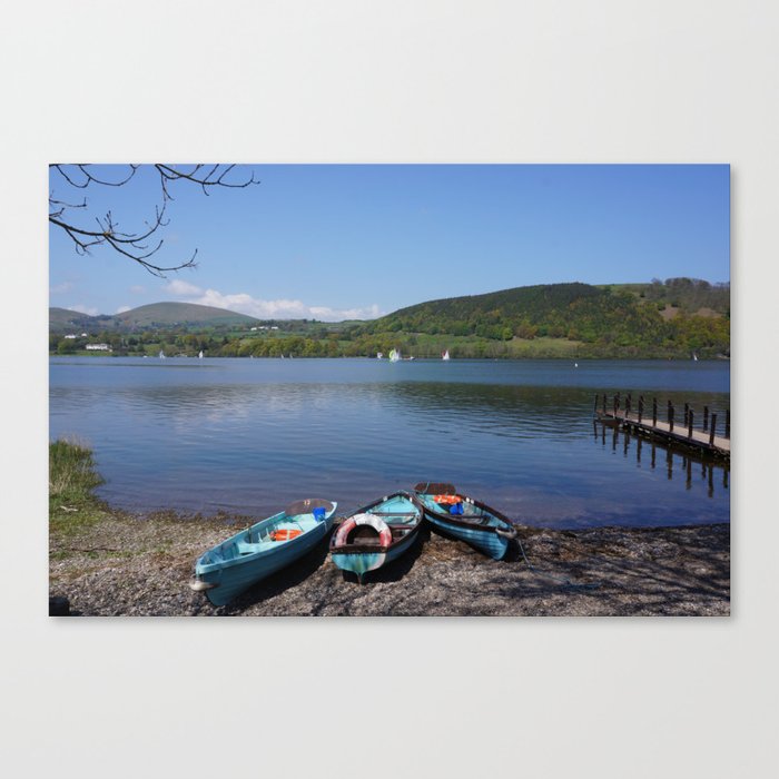 The Lake District - Boating on the Lake Canvas Print