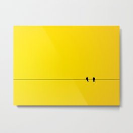 yellow bird Metal Print | Nopeople, Singleline, Pattern, Drawing, Yellow, Straight, Red, Everypixel, Inarow, Backgrounds 